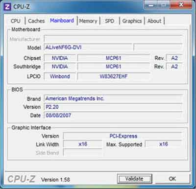 AMIBIOS CPU-Z Tool